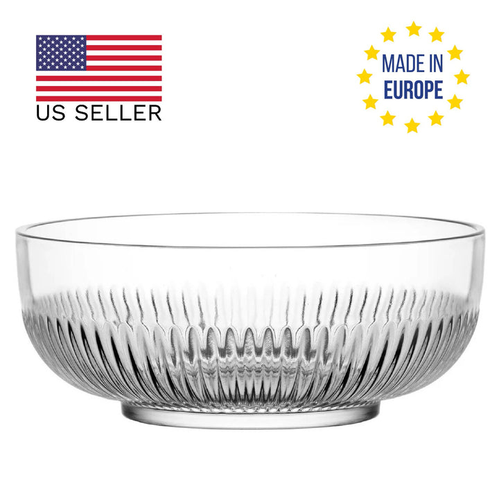 Lav Tokyo Glass Bowl for Storage, Mixing Glass Dish, 88 Oz