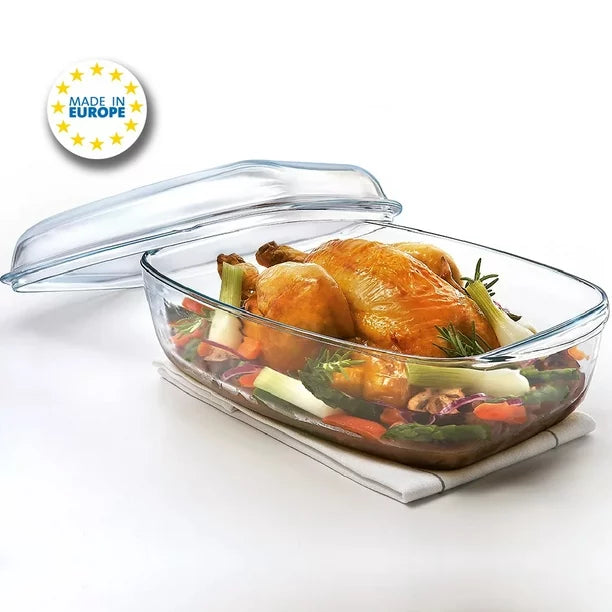 Glass Casserole Dish with Lid, Baking Dish for Oven, 67 oz