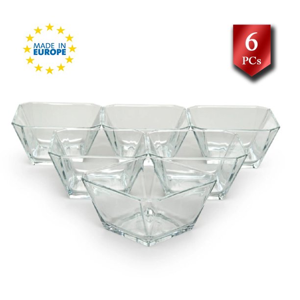 Glass Ice Cream Bowls Set, Trifle Bowl Glass, 6 Pcs, 10 oz