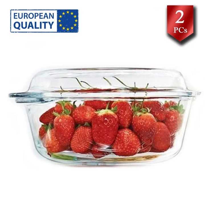 Glass Casserole with Lid- Round Baking Dish, Oven Safe