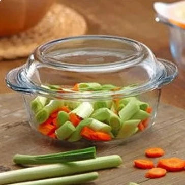 Glass Casserole with Lid- Round Baking Dish, Oven Safe