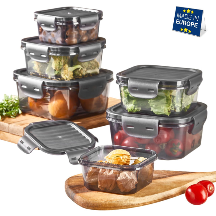 6-Pack Food Storage Containers, Locking Lids, Leakproof – HAKAN