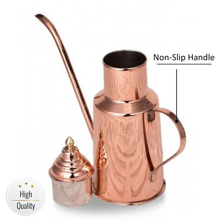 Turkish Copper Oil Bottle Dispenser, Vinegar Bottle, 17 Oz