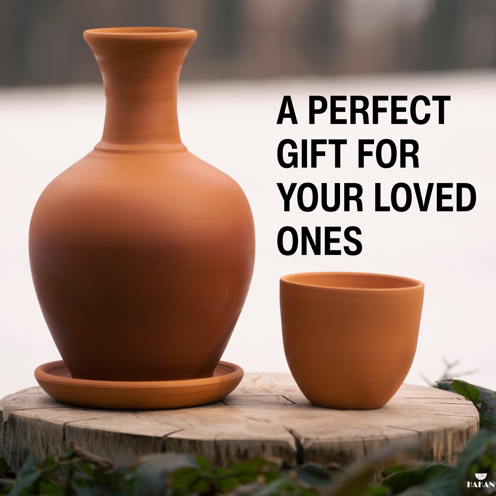 Terracotta Mud Jugs with Mug and Platter, 76.2 oz – HAKAN