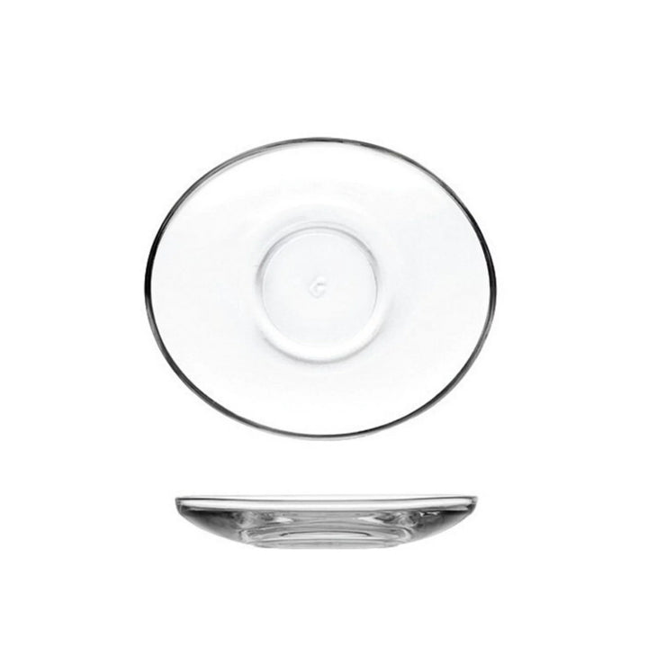 Lav Round Glass Turkish Tea Saucers, 4.5 in