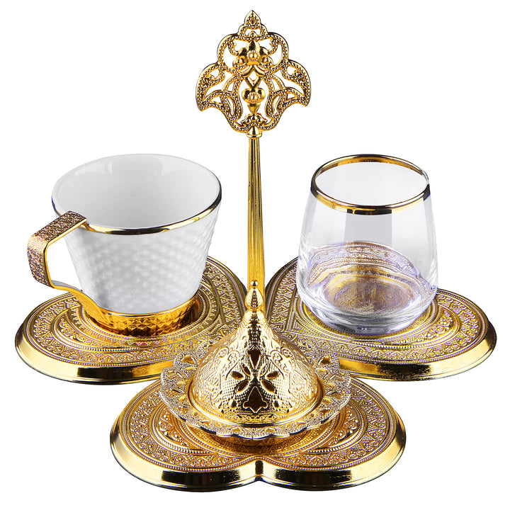 Bride-groom Seljuk Single Presentation Coffee Cup Set, Gold