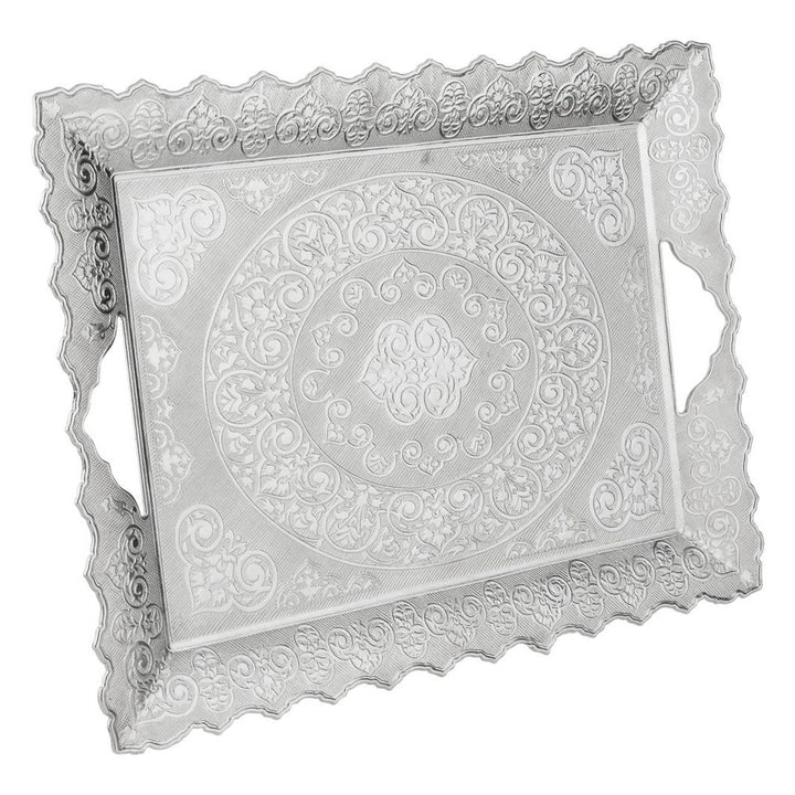 Beyzade Rectangular Tray, Embossed Design, 16x11.8 in