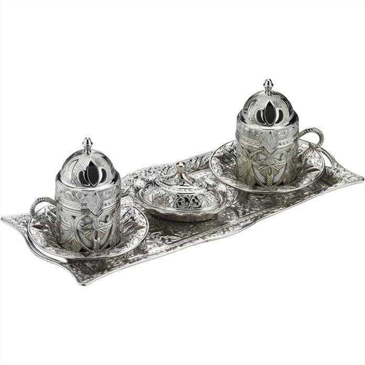 Defne Turkish Coffee Cup Set for 2 People, Demitasse