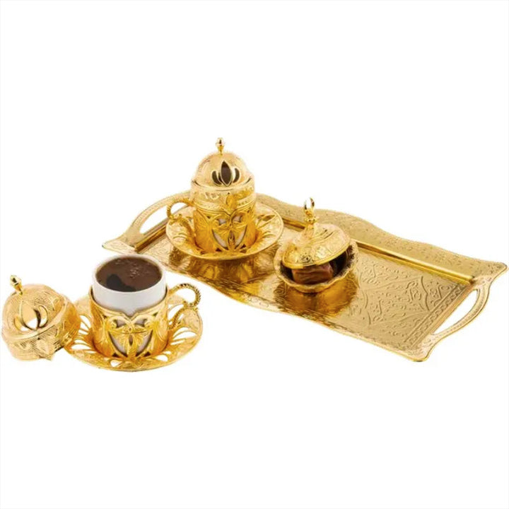 Defne Turkish Coffee Cup Set for 2 People, Demitasse