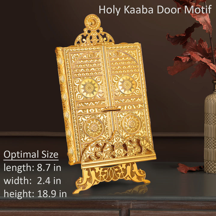 Luxury Metal Quran Box with Stand, Islamic Gift Box