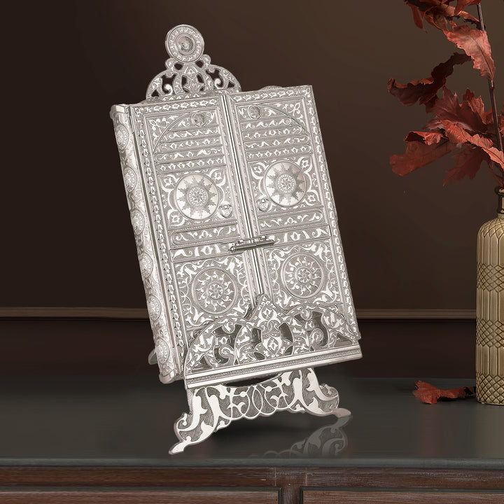 Luxury Metal Quran Box with Stand, Islamic Gift Box