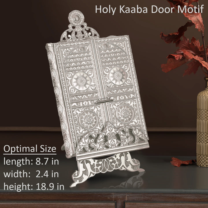 Luxury Metal Quran Box with Stand, Islamic Gift Box