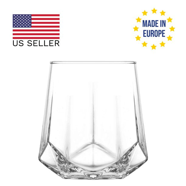 Valeria Whiskey Glass Set, Drinking Glass Set, 6 Pcs 13.5 Oz