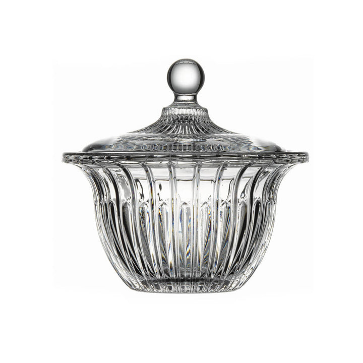 Decorative Glass Candy Dish with Lid, Crystal Cut Candy Bowl