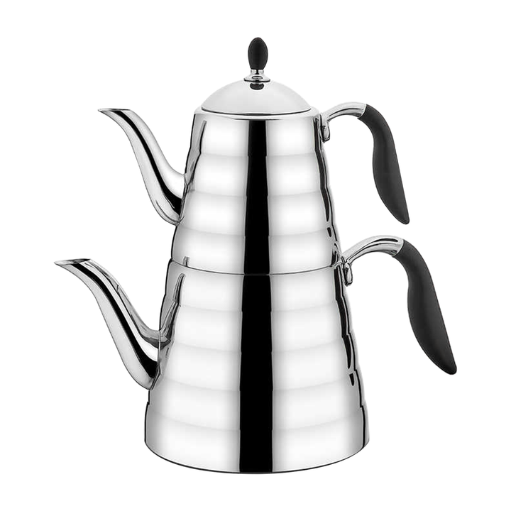 Korkmaz Viva Stainless Steel Teapot Set with Handles