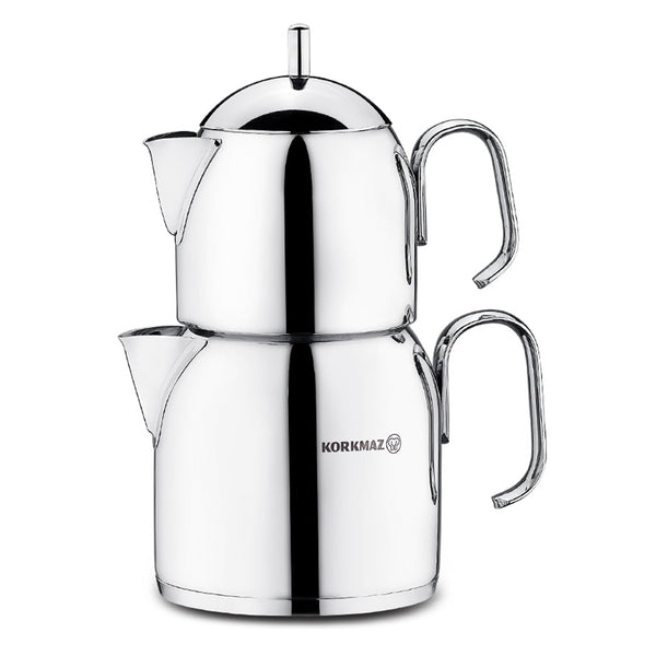 Korkmaz Pera Stainless Steel Teapot Set with Handles