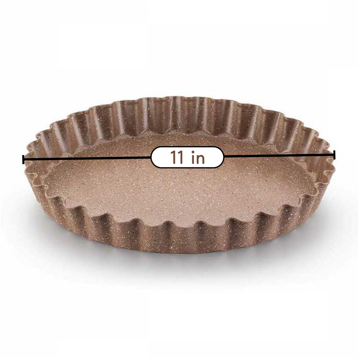 Korkmaz Granite Torta Tart Quiche Pie Pan, Non-Stick Tray