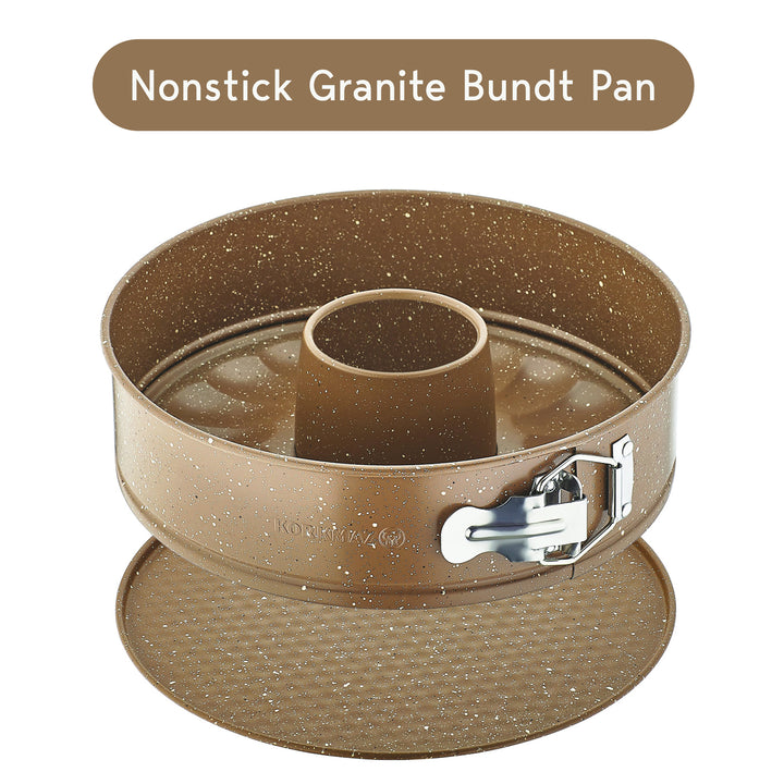 Korkmaz Torta Brown Granite Nonstick Springform Pan, 9.4 in