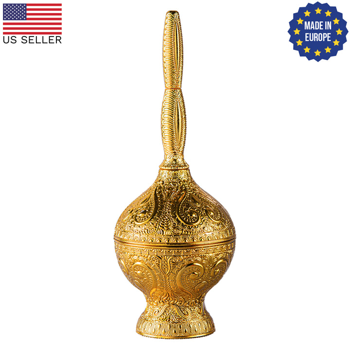 Telkari Rose Water Pourer Gold, Filigreed Handmade Güldanlık