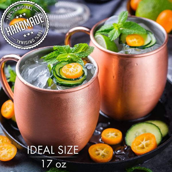 Handmade Moscow Mule Mugs, Copper Gifts, 17 fl oz