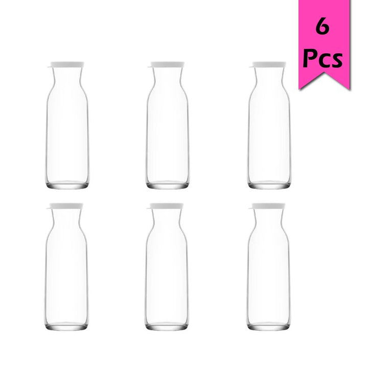 Lav Fonte Glass Pitcher Set with Lid, 6 Pcs, 40 Oz