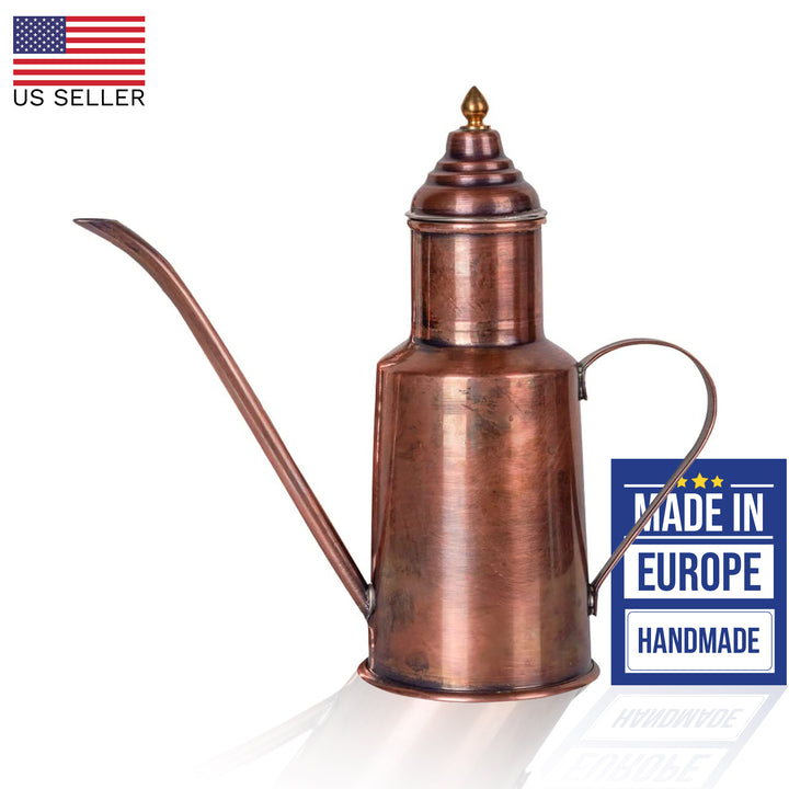 Turkish Copper Oil Bottle Dispenser, Vinegar Bottle, 17 Oz