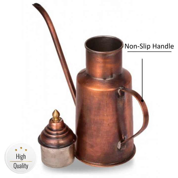 Turkish Copper Oil Bottle Dispenser, Vinegar Bottle, 17 Oz