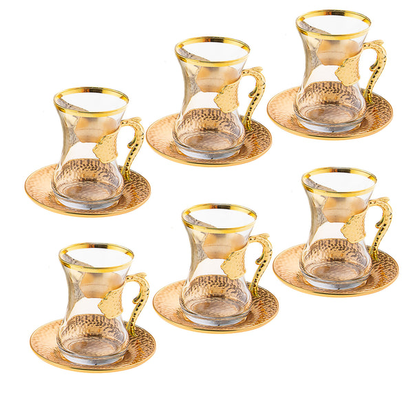 Traditional Housewarming Tea Cups Gift Set for Women, 6 Pcs, 4.22 oz