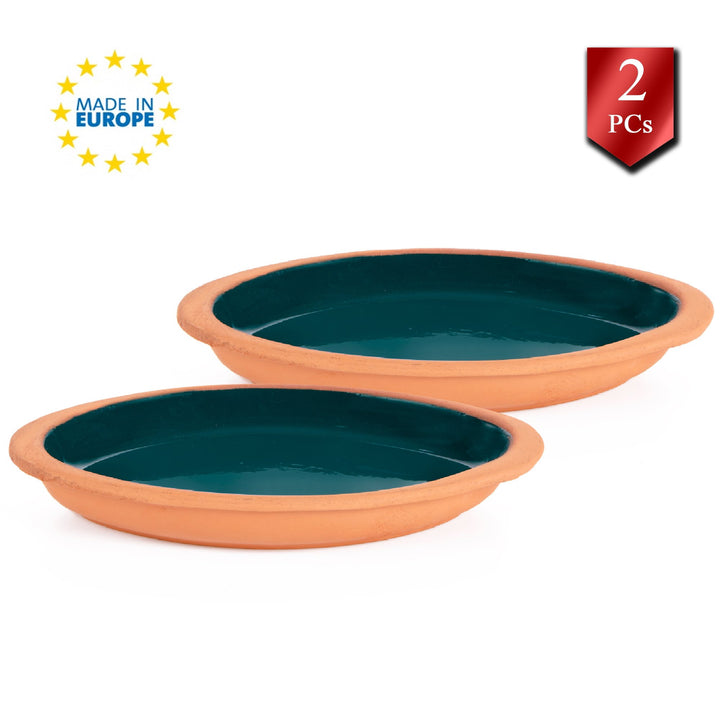 Traditional Clay Pan Set, Handmade Earthenware Pot, 2 Pcs