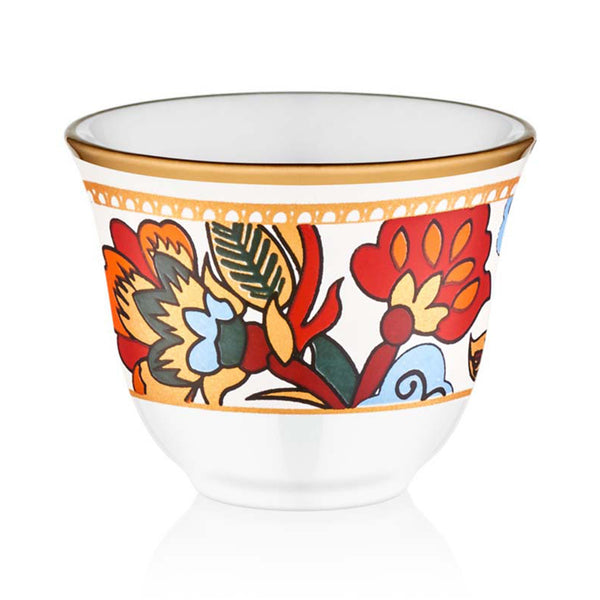 Hand Painted Espresso Cups Set of 6, 1.7 Oz