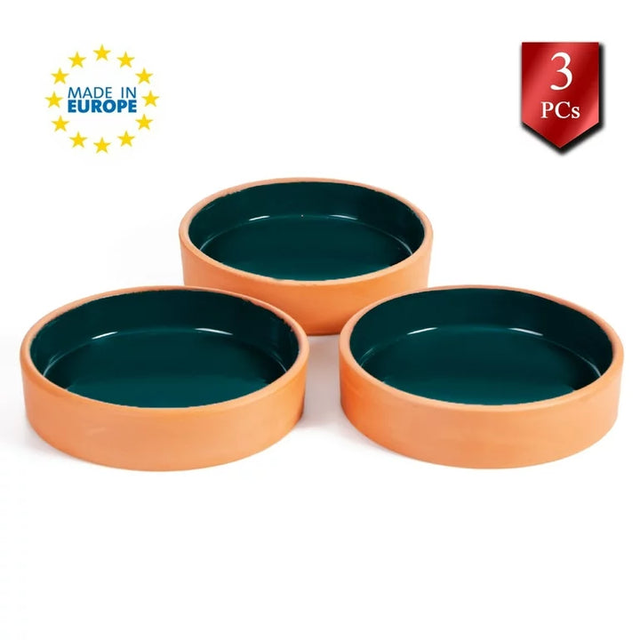 High-Quality Handmade Lead-Free Earthen Clay Pan, 3 Pcs