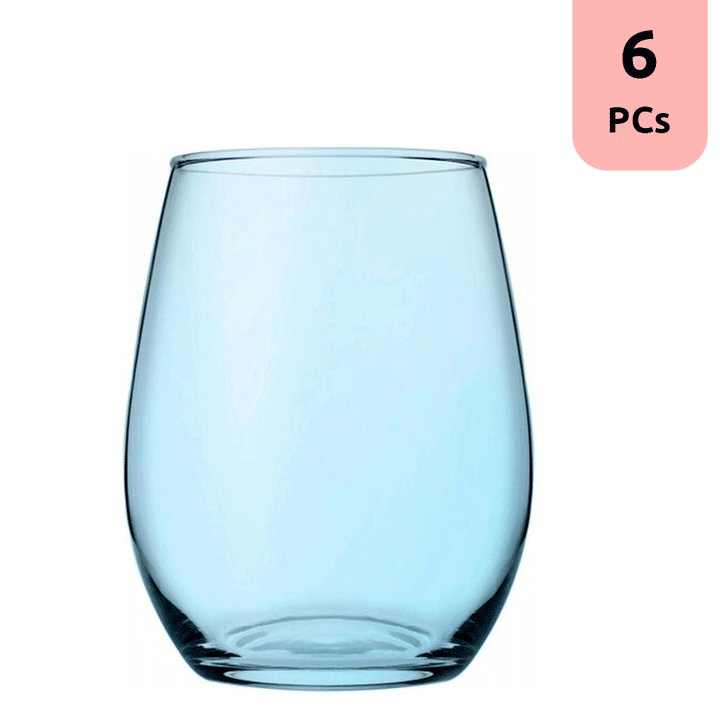 Amber Glass Set for Beverage, 6 Pcs, 19.5 Oz (570 cc)