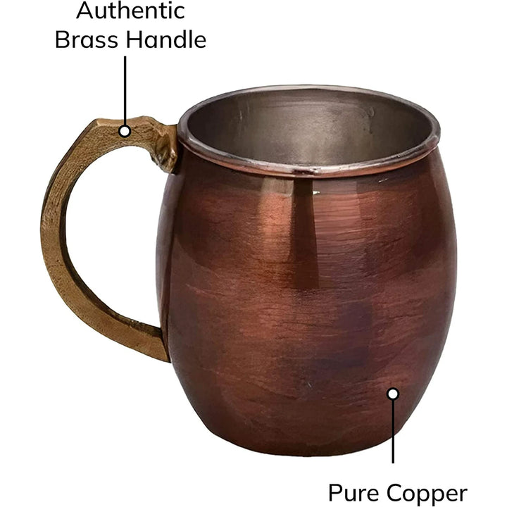 Pure Copper Cups for Drinking, Copper Gifts, 17 fl oz