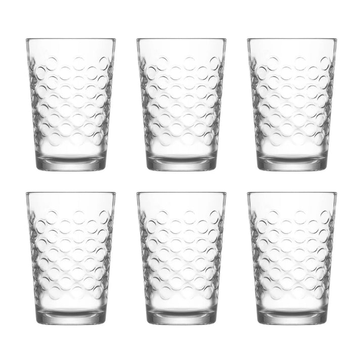 Sedef Water Glass Set of 6, Drinking Glasses, 6 Pcs, 7 Oz