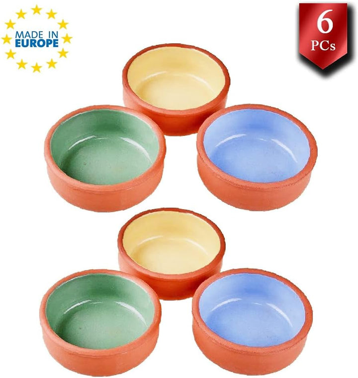 Colorful Terracotta Pudding Bowls Set of 6