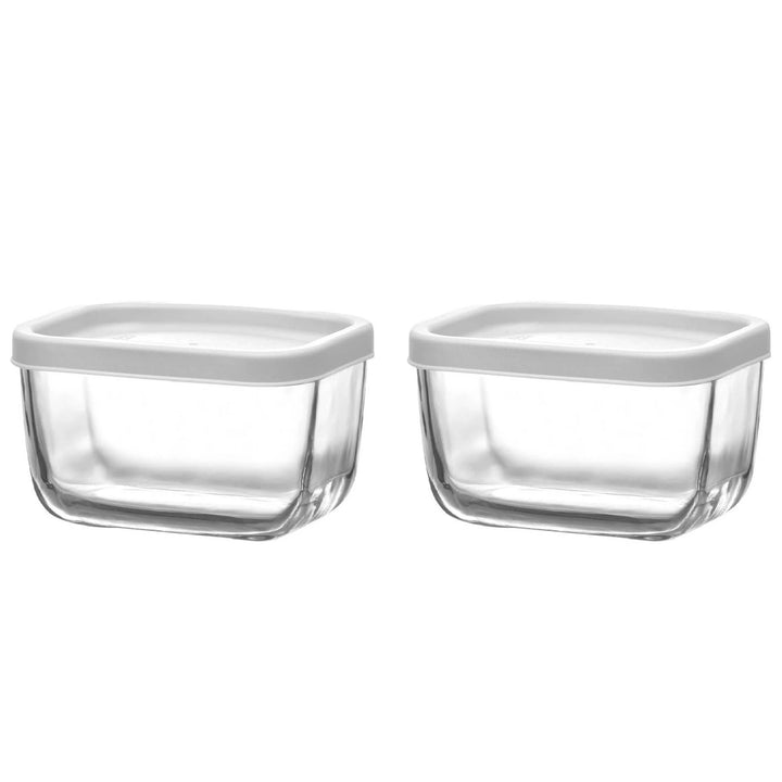 LAV Cube Food Containers with Lids, 2 Pcs, 13.75 Oz