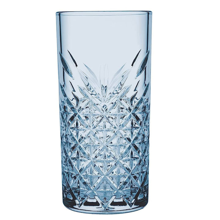 Timeless Blue Whiskey Glass Set, Lowball Glass Set, 4 Pcs