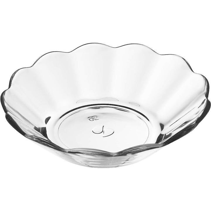 Tempo Flower Style Glass Teacup Saucers, 4.2 in (106 mm)