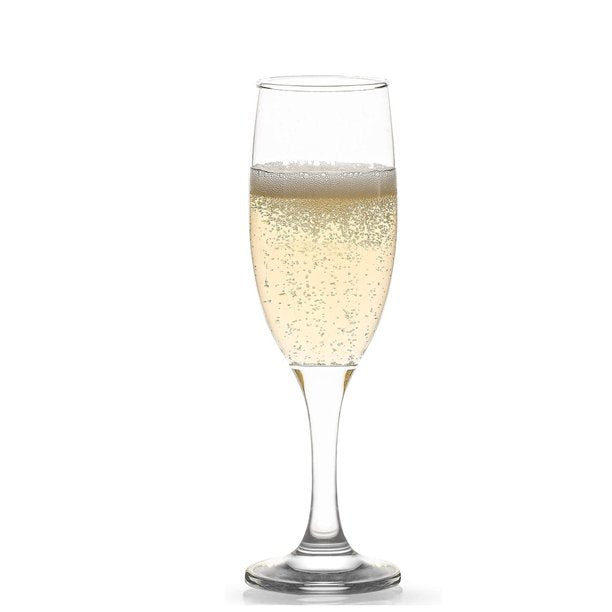 Lav Glass Champagne Flutes Set of 6, 6.5 oz (190 cc)