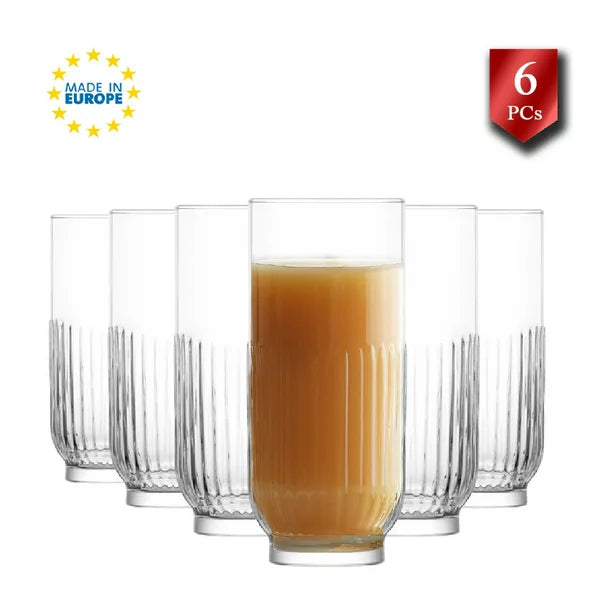 Lav Highball Drinking Glass Set of 6, 13.25 oz