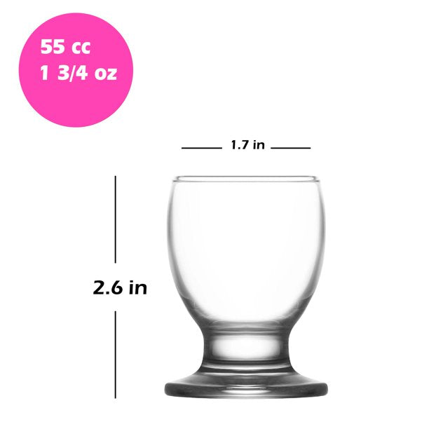 Lav Nectar Liqueur Glass Set, 6 Pcs, 1.75 Oz (55 cc)