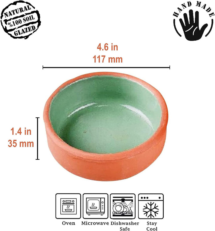 Colorful Terracotta Pudding Bowls Set of 6