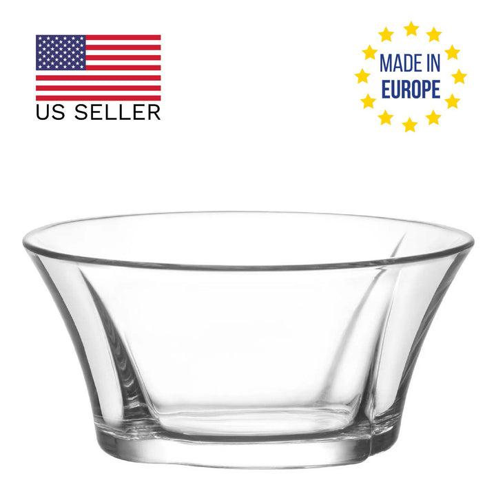 Lav Glass Bowls Set, Clear Serving Bowls, 6 Pcs, 10.25 Oz