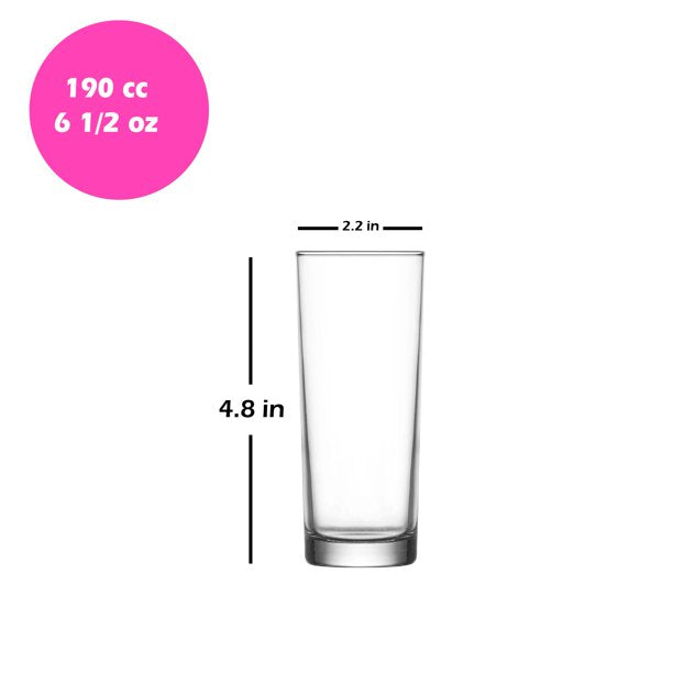 Lav Suma Long Drink Glass Set, 6 Pcs, 6.5 Oz (190 cc)