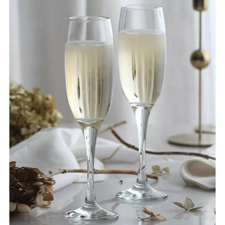 Champagne Flute Glasses Set of 6,Champagne Glassware, 7.5 oz