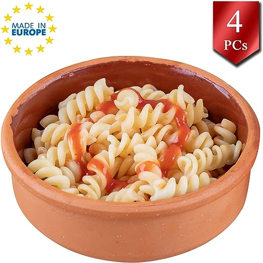 Cooking Clay Bowl Double Size, Cookware Clay Pan, 4 Pcs