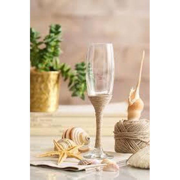 Champagne Flute Glasses Set of 6,Champagne Glassware, 7.5 oz