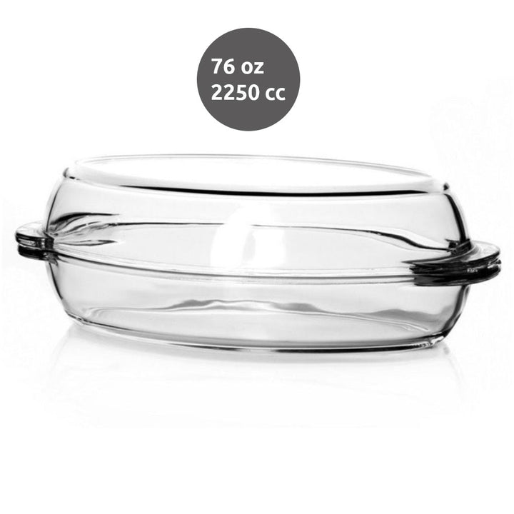 Glass Casserole Dish with Lid, Baking Dish for Oven, 76 oz