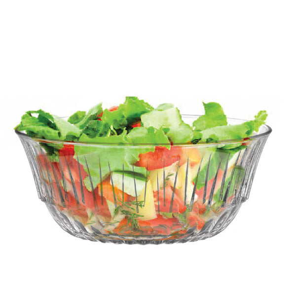 Lav Crystal Clear Glass Round Mixing Bowl, 69.2 oz