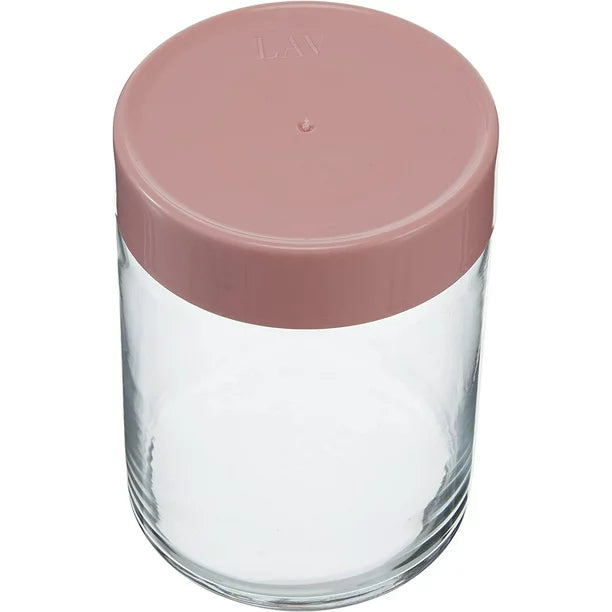 Lav Glass Mason Storage Jar Set with Lids, (30 - 22 - 10 Oz)